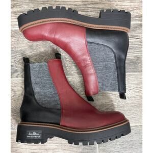 Women Sam Edelman Laguna Chelsea Boot, Burgundy, Black, Size 10.5 NWOT